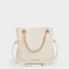 2025-L6-CK2-80151536-09-1 Túi đeo chéo Arya Braided-Strap Double-Handle - Kem
