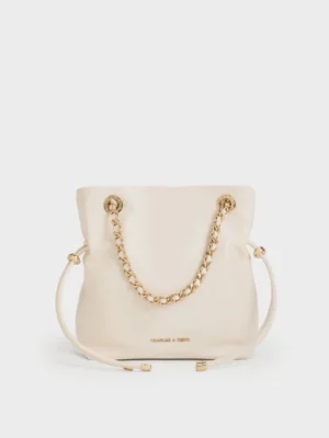 Túi đeo chéo Arya Braided-Strap Double-Handle - Kem